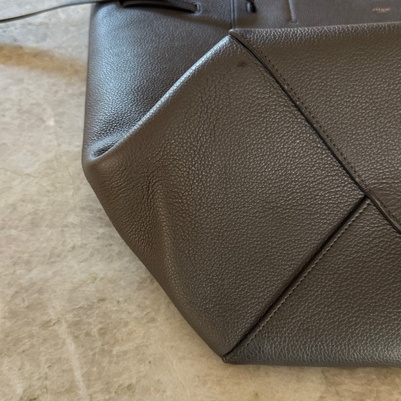 Celine Soft Grained Calfskin Medium Belt Cabas Phantom Grey - Picture 7 of 11